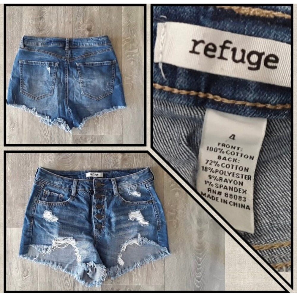 Refuge distressed Jean Shorts size 4